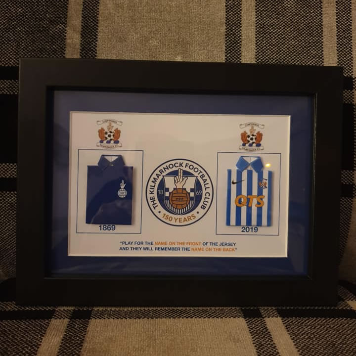 Framed football shirt gift