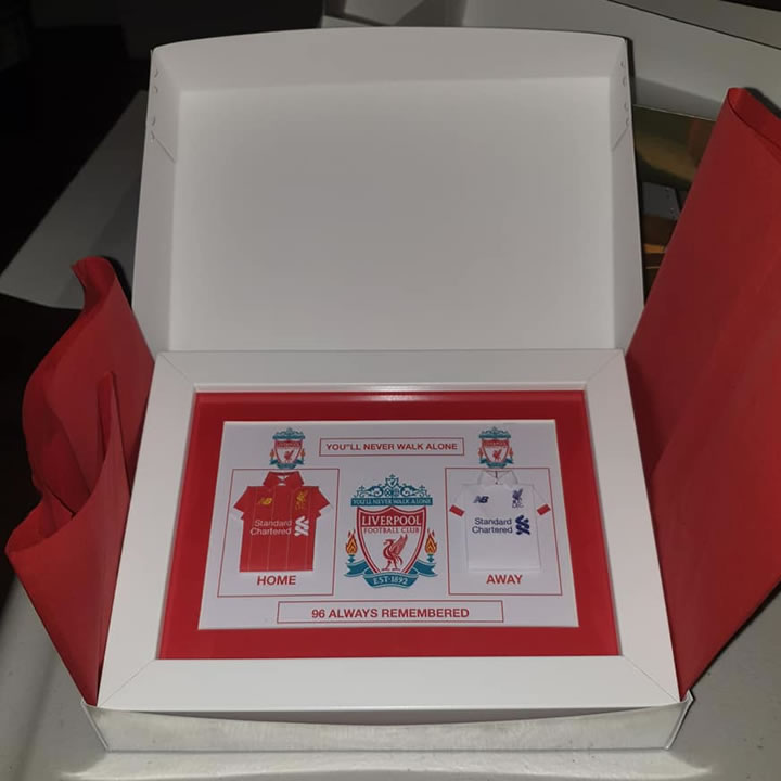 Framed football shirt gift