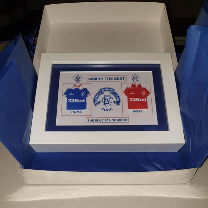 Framed football shirt gift