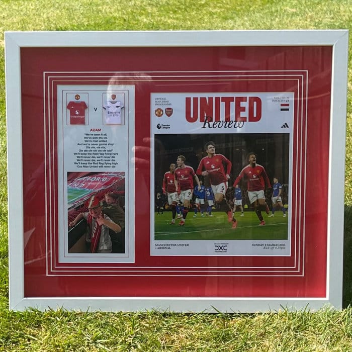 Framed football shirt gift